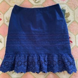 Ralph Lauren Blue Eyelet Skirt